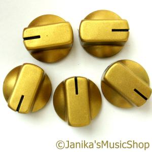 5 GOLD STOVE TYPE POTENTIOMETER OR ROTARY SWITCH KNOBS